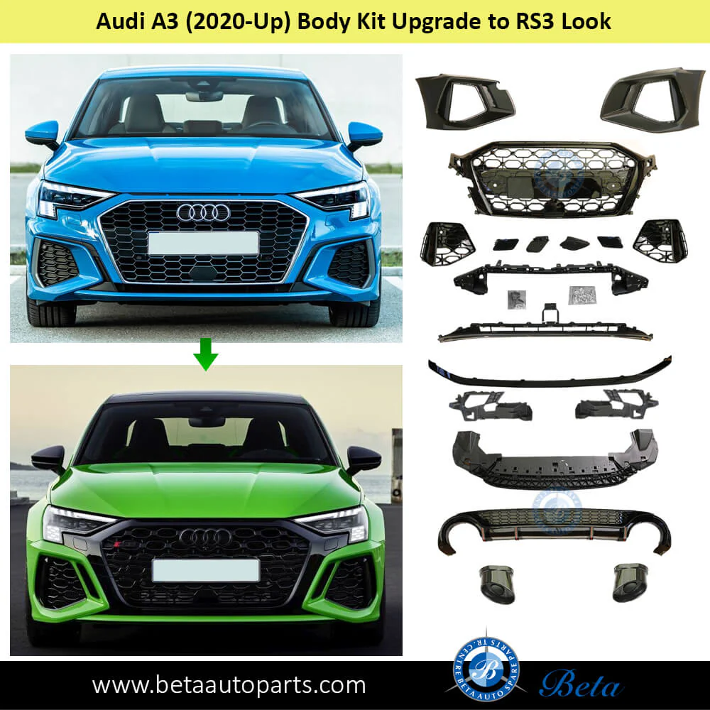 Audi A3 S-Line Sedan (2020-2024), Body Kit Upgrade to RS3 Look, China - Image 2