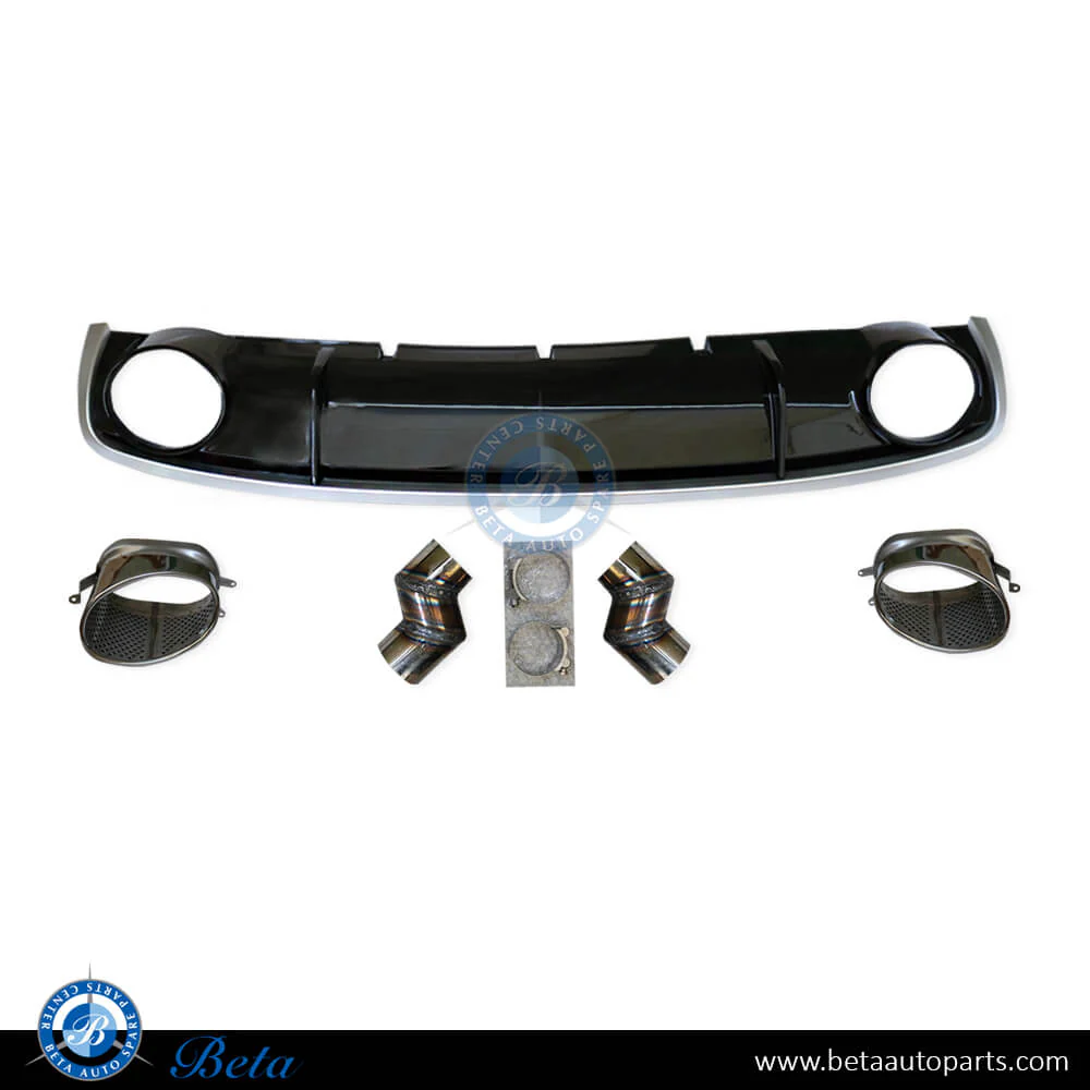 Audi A4 (2012-2015), Rear Diffuser RS4  Look with Exhaust Tips for Standard, China, 8K0807521G