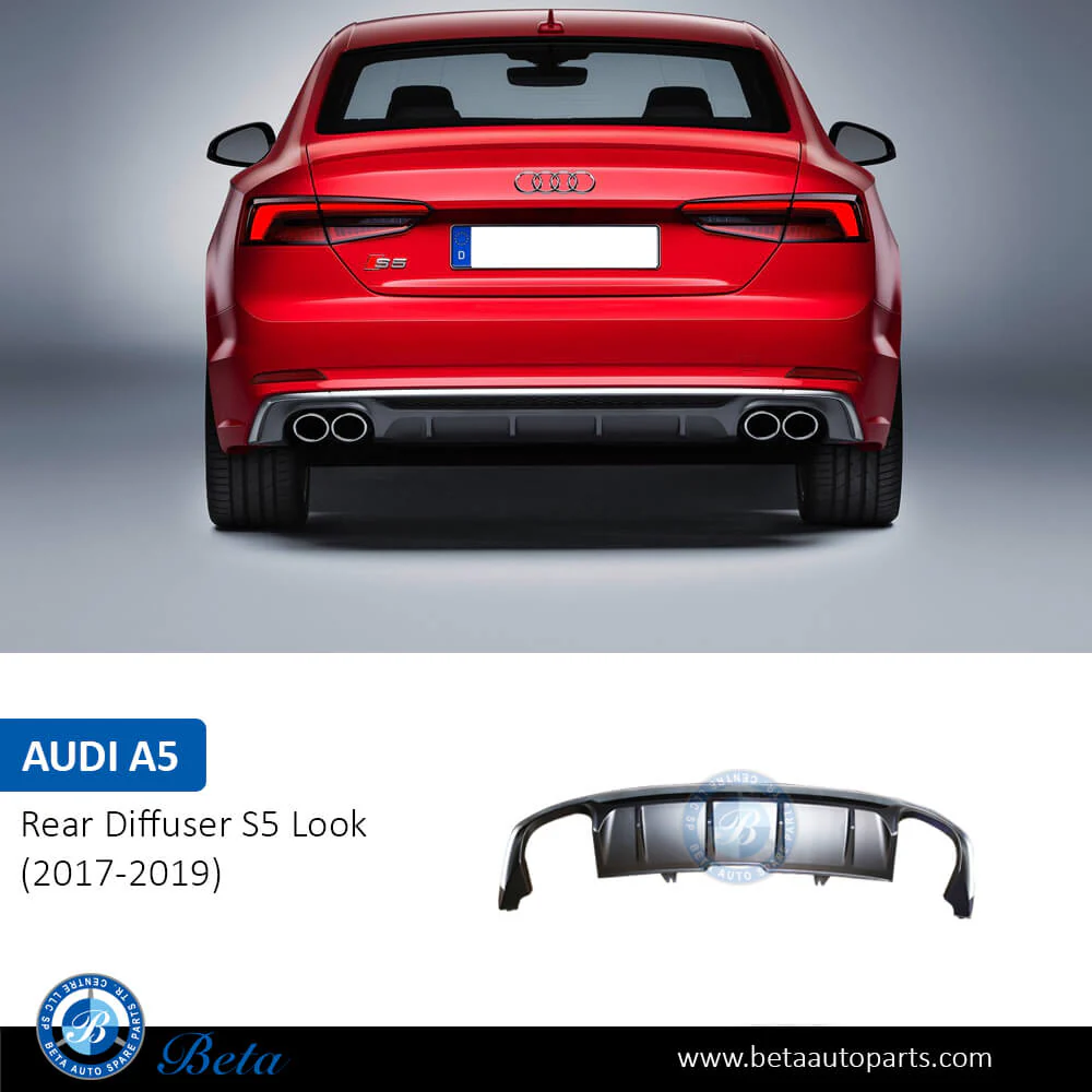 Audi A5 (2017-2019), Rear Diffuser S5 Look For S-Line, China, 8W6807521D - Image 2
