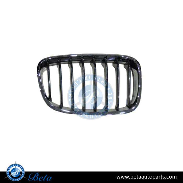 BMW 1 Series F20 / F21 (2012-2014), Radiator Grille for Sport Line - Black and Chrome (Right), Taiwan, 51137262118