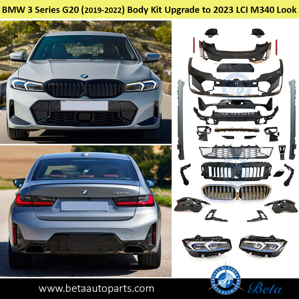 BMW 3 Series G20 (2019-2022), Body Kit Conversion Upgrade to 2023 LCI M340 Look, China
