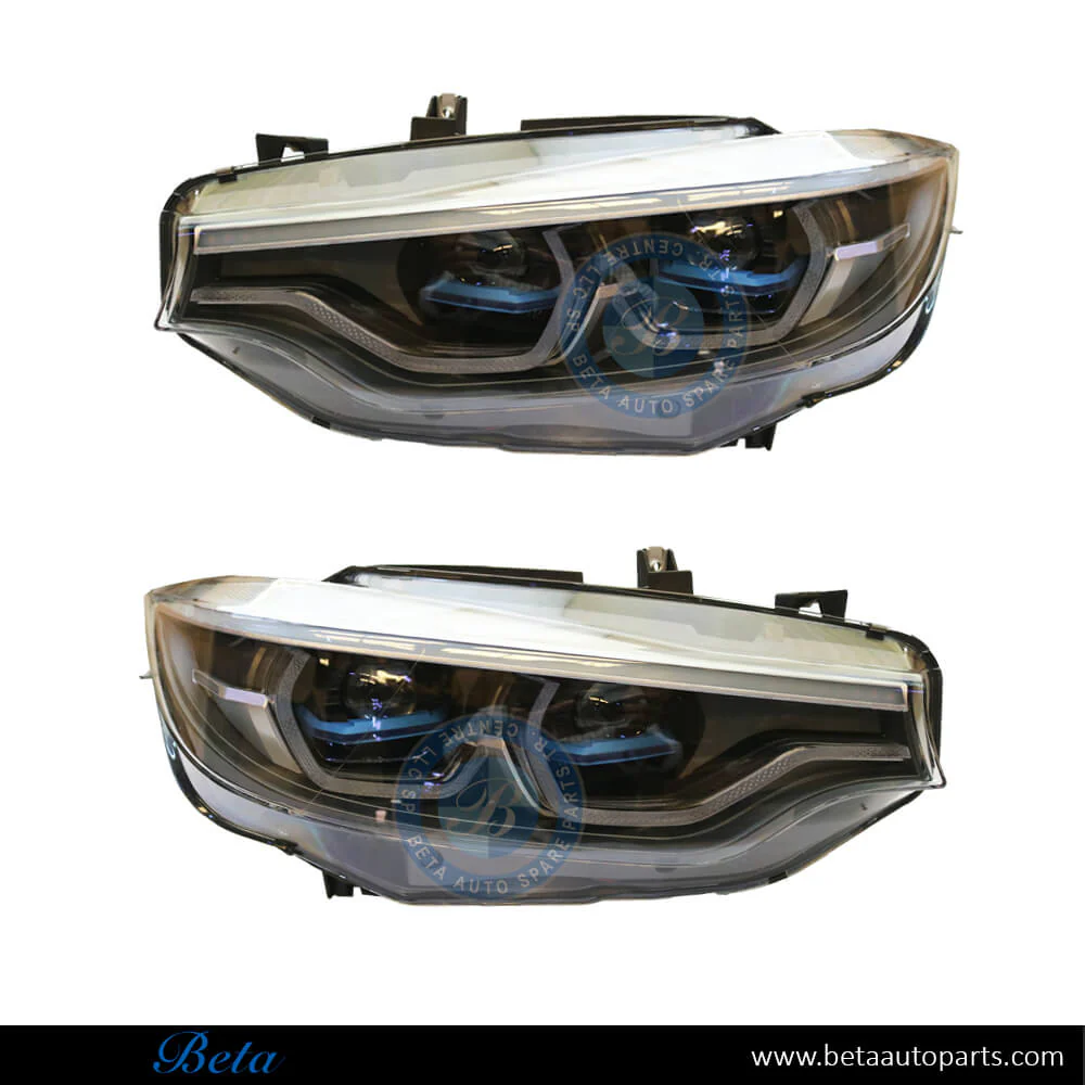 BMW 4 Series F32 / F36 (2014-2017), Headlamps Upgrade From Xenon to 2018 Adaptive LED, China, 63117377843 / 63117377844