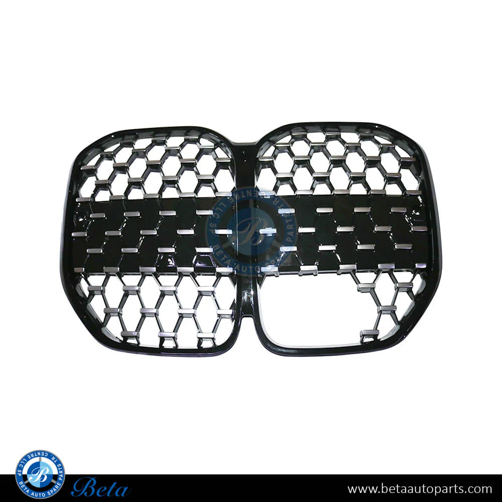 BMW 4 Series G22 (2021-Up), Radiator Grille M-Tek with Big ACC and Camera Hole (Black and Chrome), China, 51135A55DA7