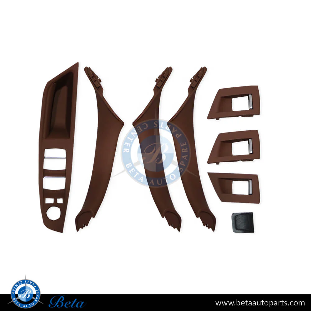 BMW 5 Series F10 (2010-2016), Door Handle And Switch Covers Set (Brown), China, 51417225859 / 51417225860