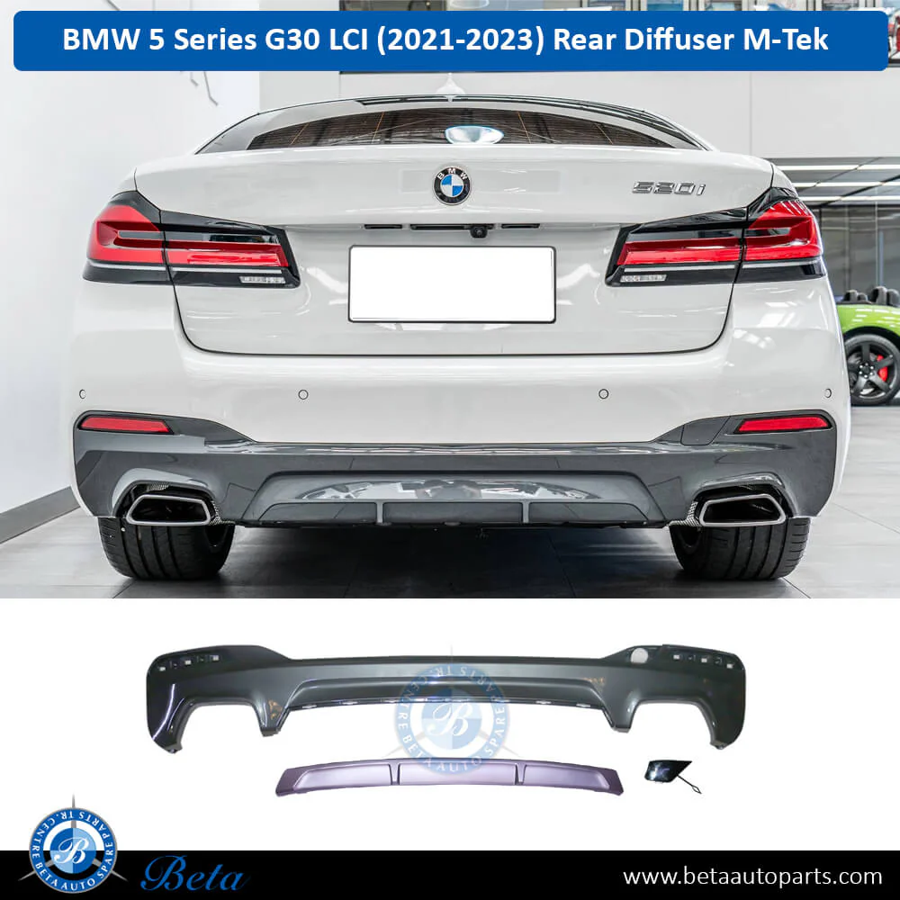 BMW 5 Series G30 LCI (2021-2023), Rear Diffuser M-Tek, China, 51128098694 - Image 2
