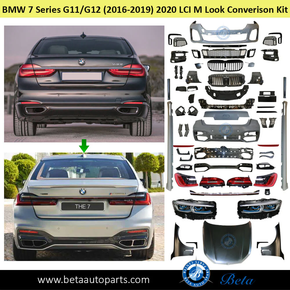 BMW 7 Series G12 (2016-2019), Body Kit Conversion Upgrade to 2020 LCI M Look, China - Image 2