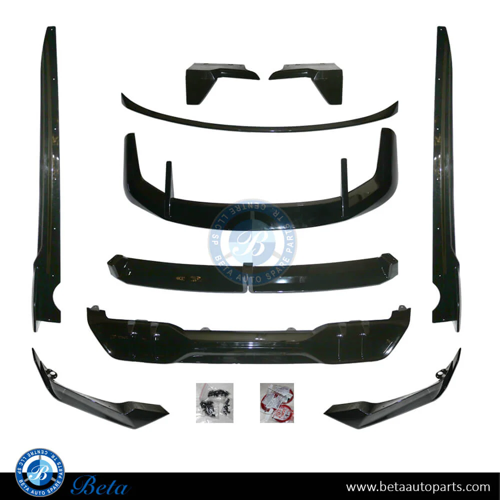 BMW X5 G05 LCI (2024-Up), Spoiler Kit Black Knight Look for M-Tek (Gloss Black), China