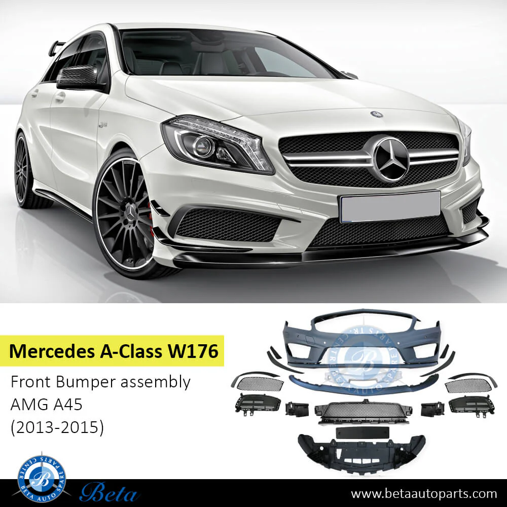 Mercedes A-Class W176 (2013-2015), Front Bumper A45 with PDC with Washer, Taiwan, 1768853525 - Image 2