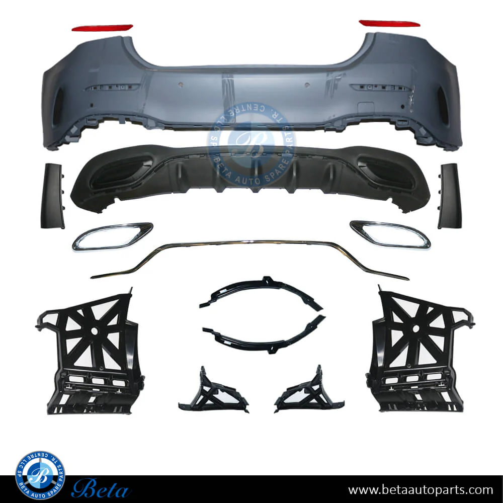 Mercedes A-Class W177 Sedan (2019-2022), Rear Bumper Normal AMG with Park Assist, China, 1778800002