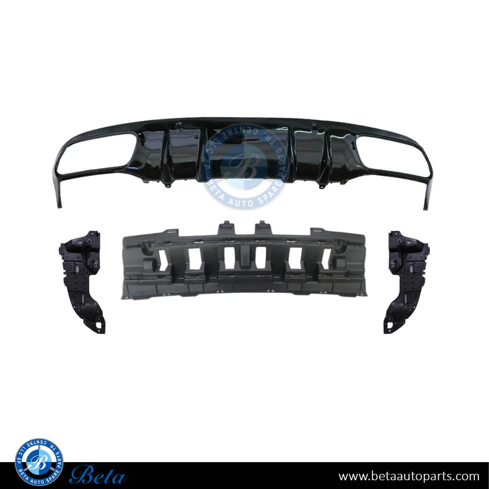 Mercedes C-Class Coupe C205 (2019-2021), Rear Diffuser AMG C63 for Normal AMG (Black), China, 2058856803