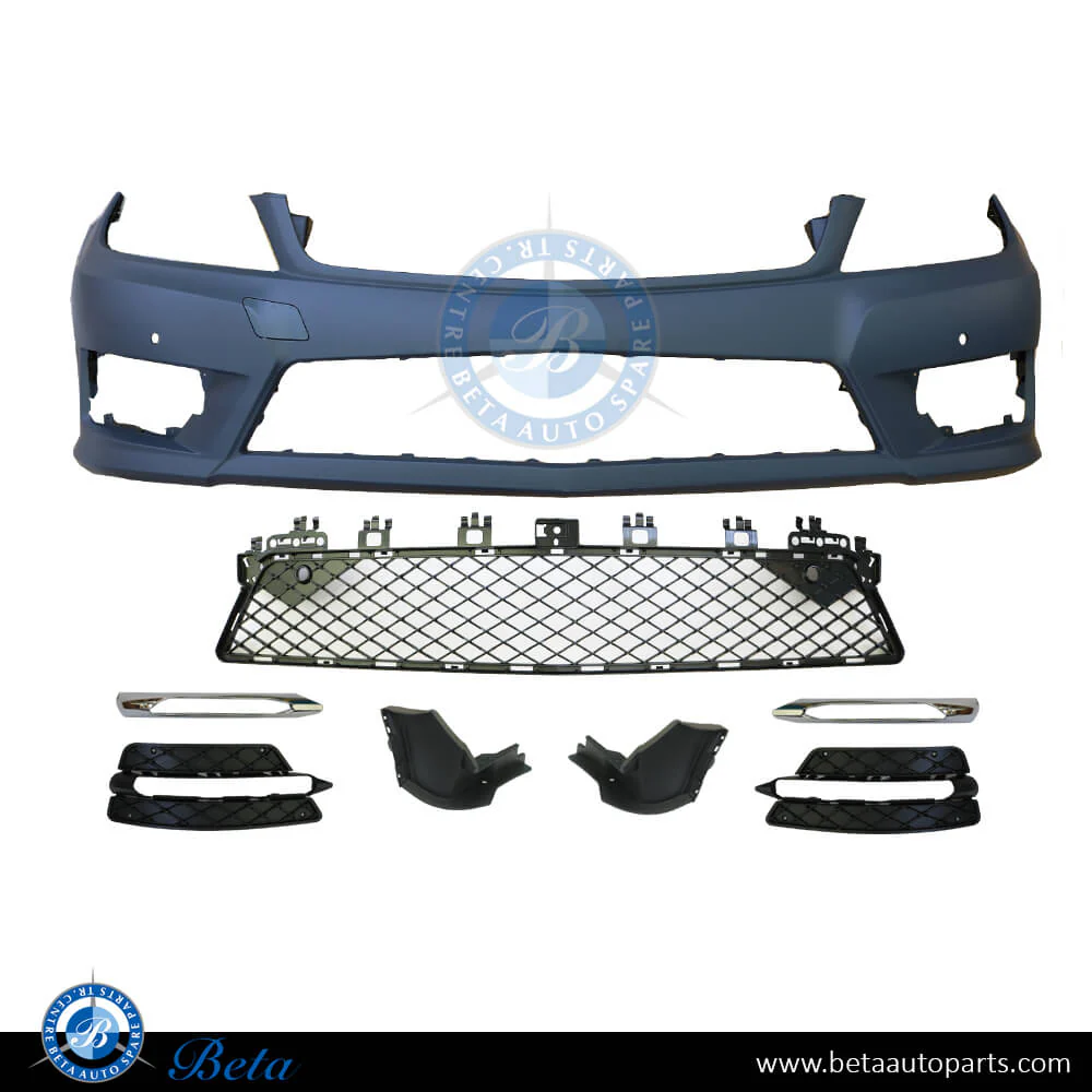 Mercedes C-Class W204 (2011-2014), Front Bumper with PDC without Washer with Sport Package Euro, Taiwan, 2048802849