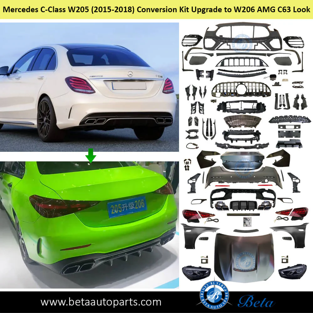 Mercedes C-Class W205 (2015-2018), Body Kit Conversion Upgrade to W206 AMG C63 Look, China - Image 2