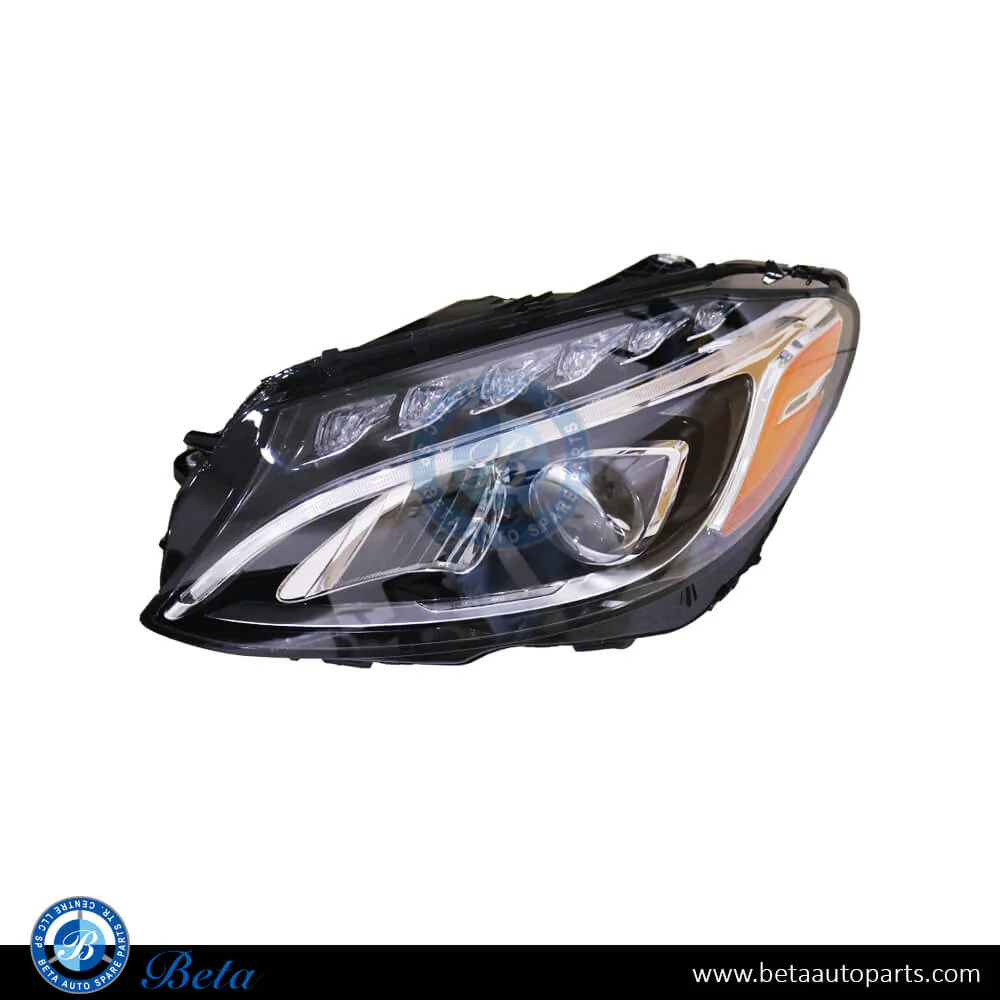 Mercedes C-Class W205 (2015-2018), Headlamp Static LED USA Type (Left), China, 2059067703 / 2059067702