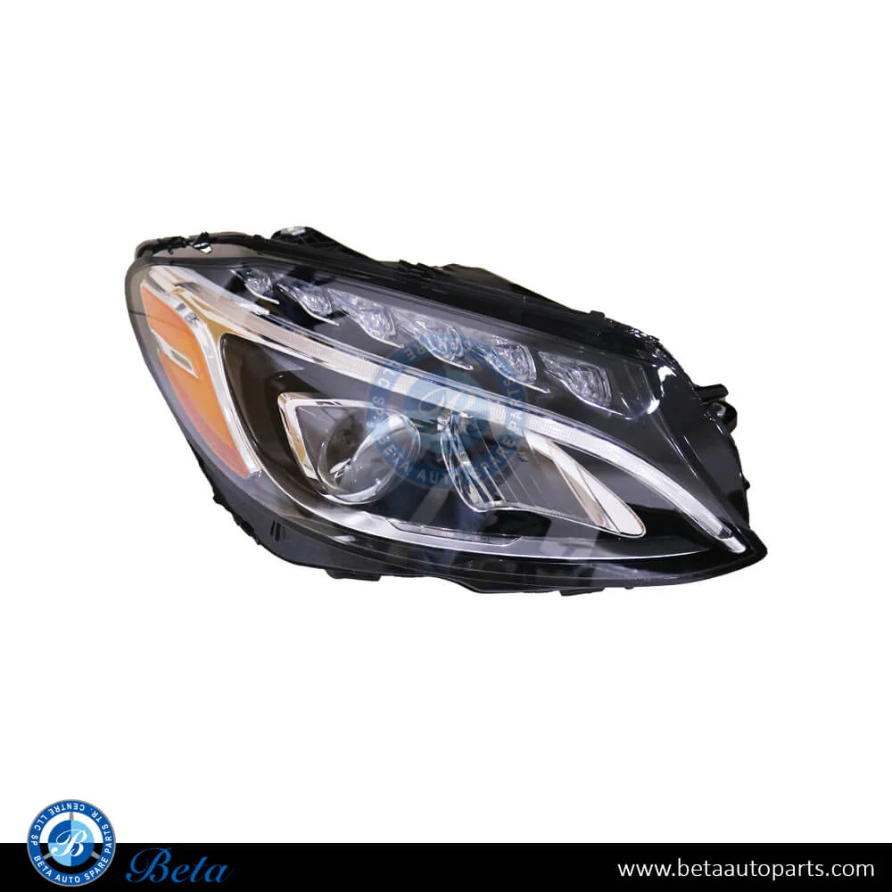 Mercedes C-Class W205 (2015-2018), Headlamp Static LED USA Type (Right), China, 2059067803 / 2059067802