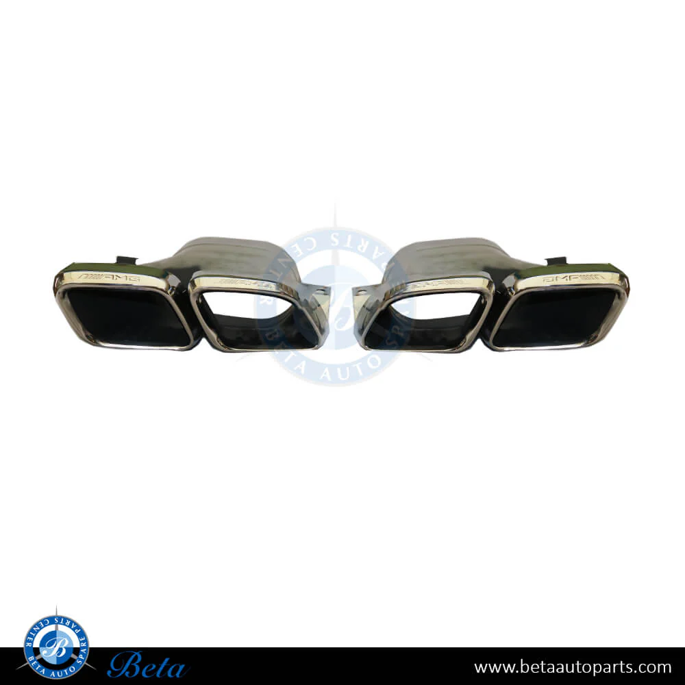 Mercedes C-Class / GLC-Class W205 / W253 (2019-2022), Exhaust Tips AMG C63/GLC63 (Silver), China, 0004903000 / 0004903100