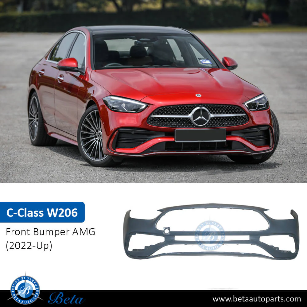 Mercedes C-Class W206 (2022-Up), Front Bumper Normal AMG with Park Assist, China, 2068859201 - Image 2