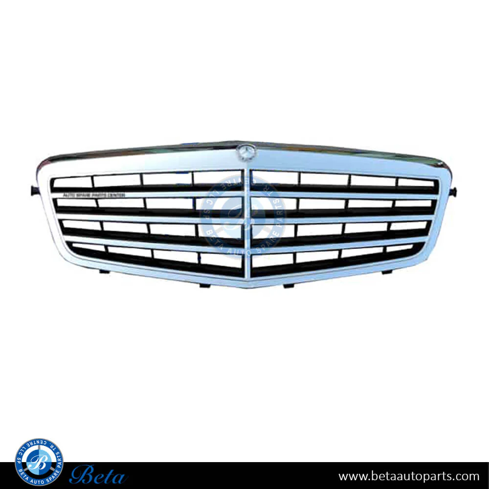 Mercedes E-Class W212 (2010-2013), Radiator Grille (Black and Chrome), Taiwan, 2128800583 / 2128801083