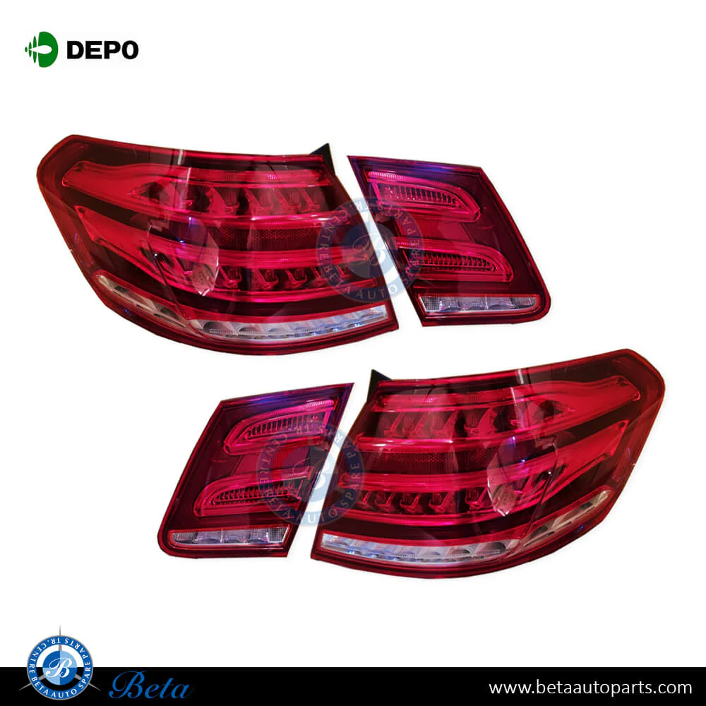 Mercedes E-Class W212 (2010-2013), Tail Lamp LED (Red and Clear), Depo