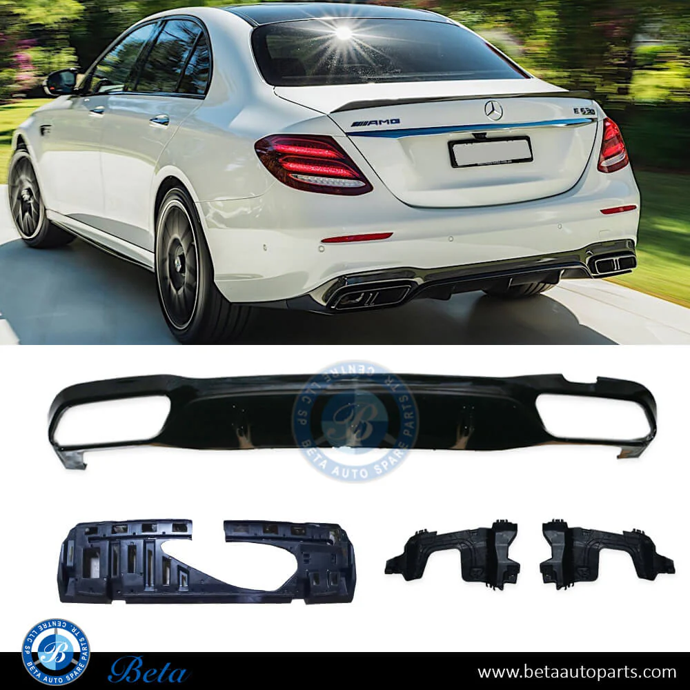 Mercedes E-Class W213 (2017-2020), Rear Diffuser AMG E63 for Normal AMG (Black), China, 2138852501 - Image 2