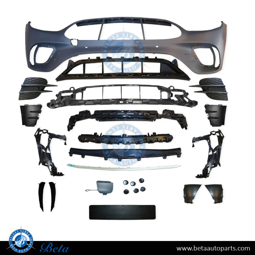 Mercedes E-Class W213 (2021-2023), Front Bumper Normal AMG with PDC with Park Assist with Camera Hole Silver, Taiwan, 2138859606