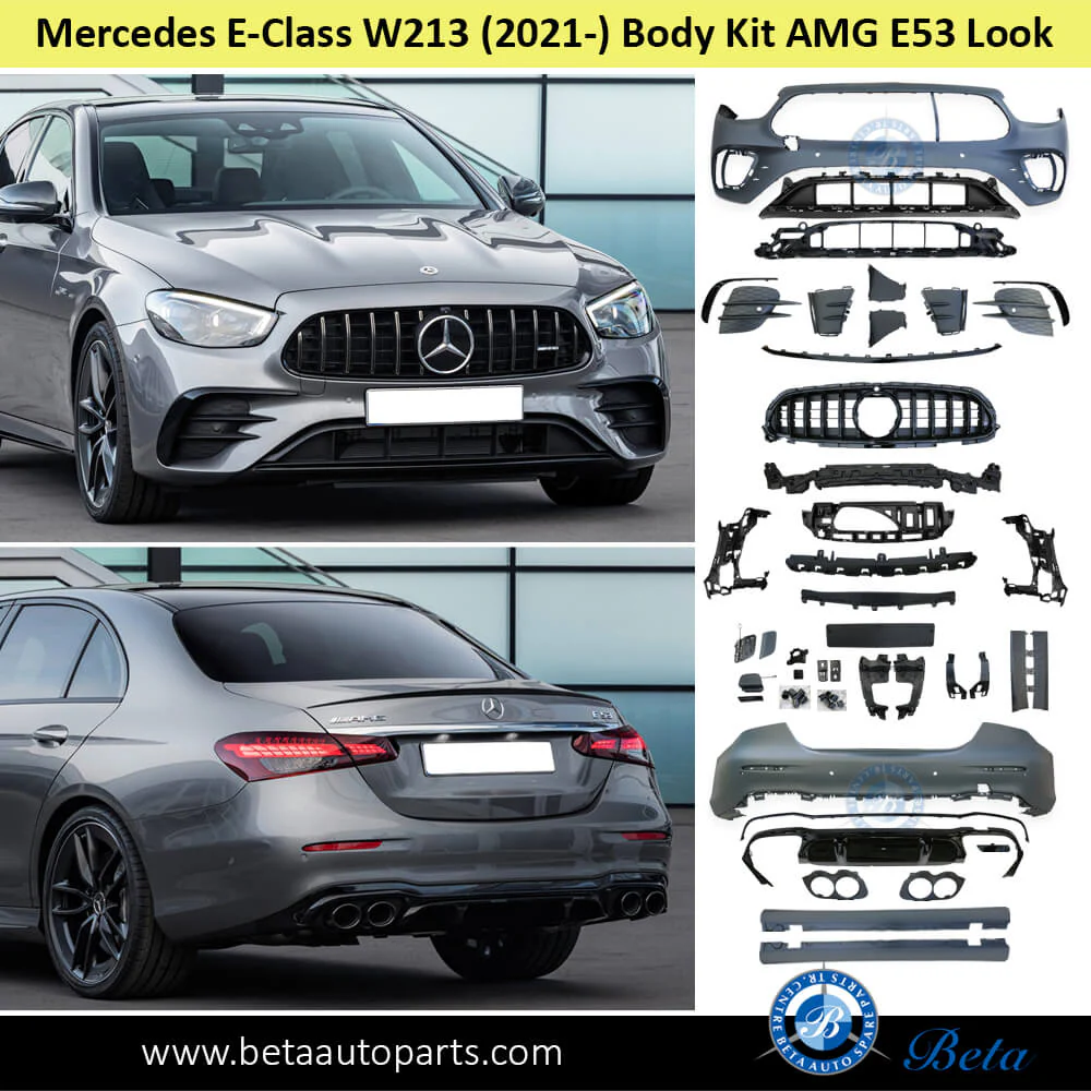 Mercedes E-Class W213 (2021-2023), Body Kit AMG E53 (Gloss Black), Taiwan - Image 2