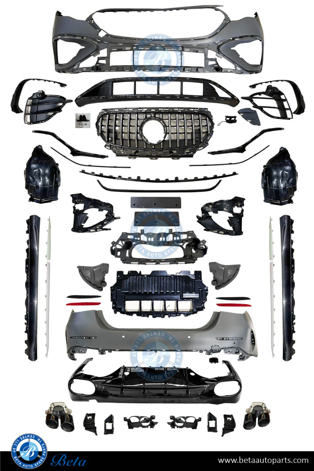 Mercedes E-Class W214 (2024-Up), Body Kit Upgrade to AMG E53 with Radiator Grille, China