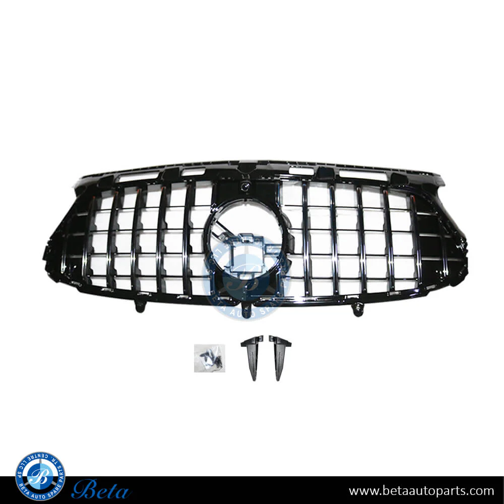 Mercedes GLA-Class H247 (2021-2023), Radiator Grille GT Look Fit for Normal AMG / GLA35 / GLA45 (Black & Chrome), China, 2478801606
