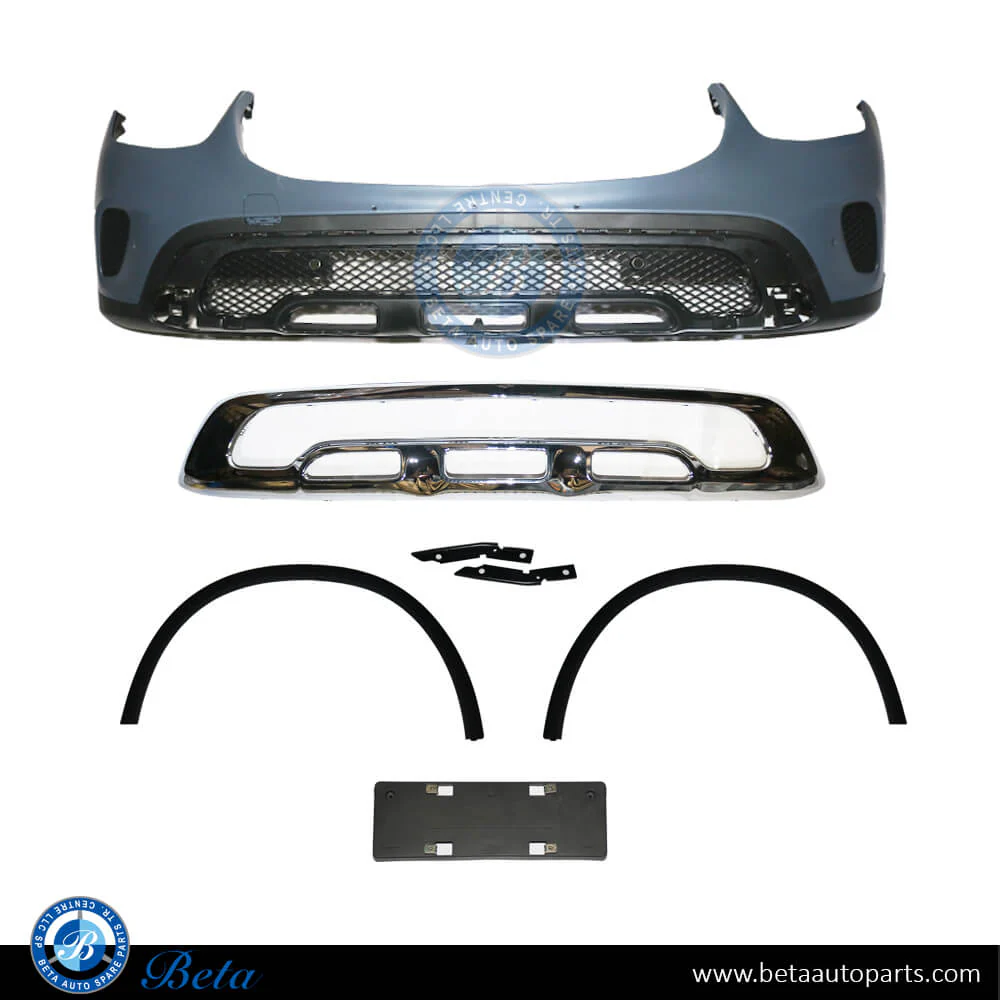 Mercedes GLC-Class W253 (2020-2022), Front Bumper with Park Assist, China, 2538856606 / 2538858102