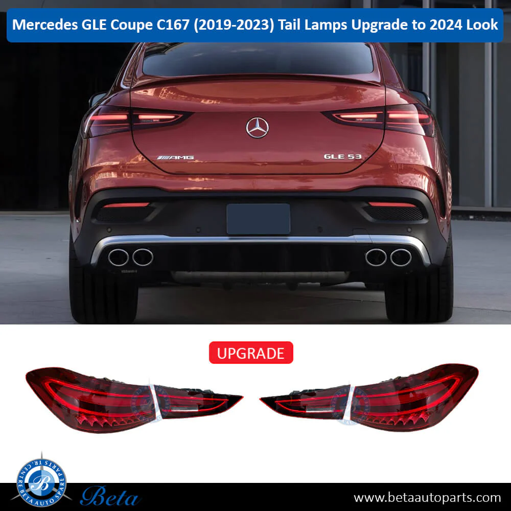 Mercedes GLE-Class Coupe C167 (2019-2023), Tail Lamps Upgrade to 2024 Look, China, 1679065707 / 1679065807 / 1679066507 / 1679066607 - Image 2