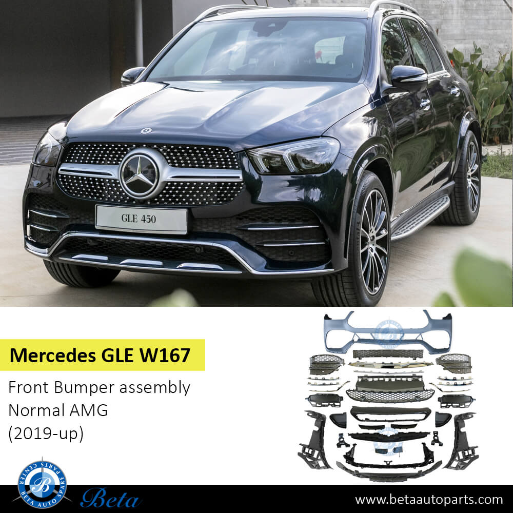 Mercedes GLE-Class W167 / C167 (2019-2023), Front Bumper Normal AMG with Park Assist, China, 1678855203 - Image 2
