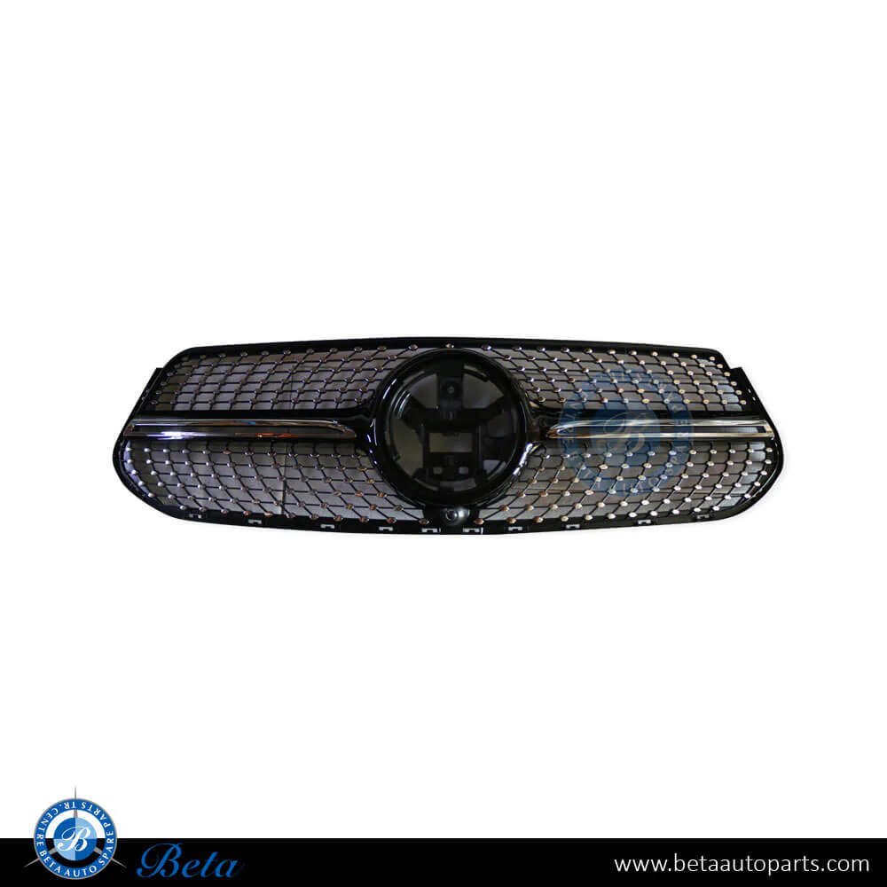 Mercedes GLE-Class W167 / C167 (2019-2023), Radiator Grille Diamond Look for AMG Bumper (Black and Chrome), China