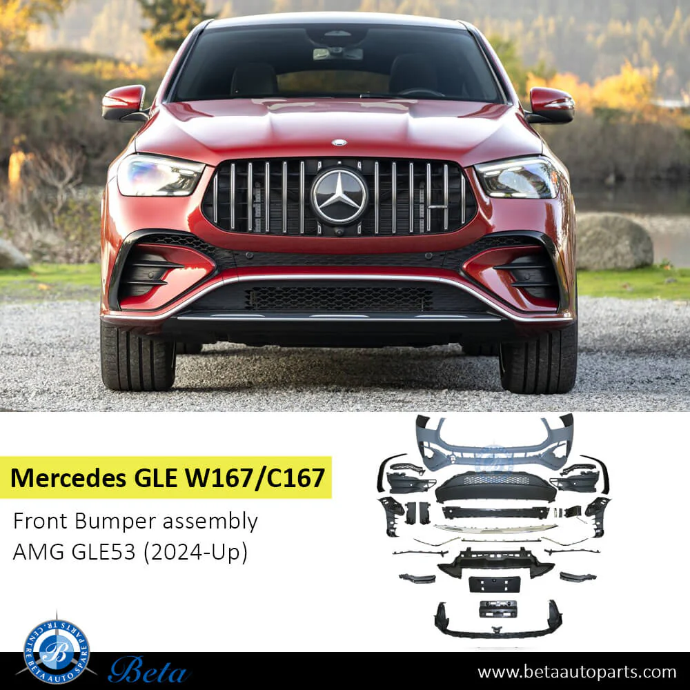 Mercedes GLE-Class W167 / C167 (2024-Up), Front Bumper AMG GLE53 with Park Assist, China, 1678850010 - Image 2