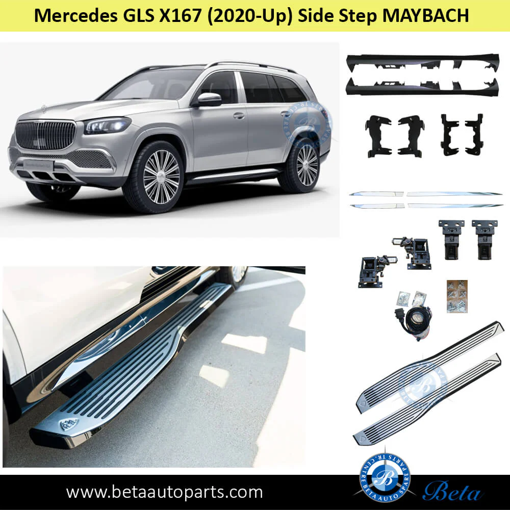 Mercedes GLS-Class X167 (2020-Up), Side Steps Electric Maybach Look, China, 1676984701 / 1676984801 - Image 2
