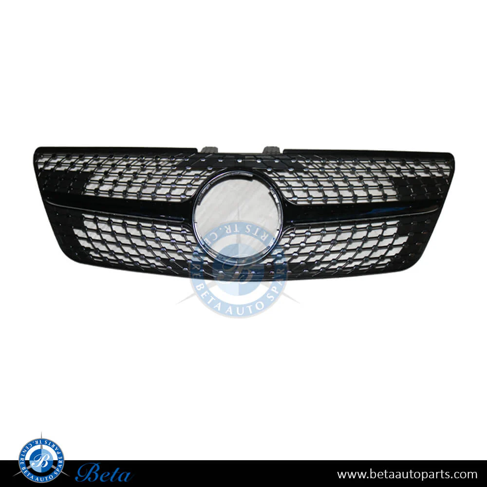 Mercedes ML-Class W164 (2009-2011), Radiator Grille Diamond Look (Black and Chrome), China, 1648853A60