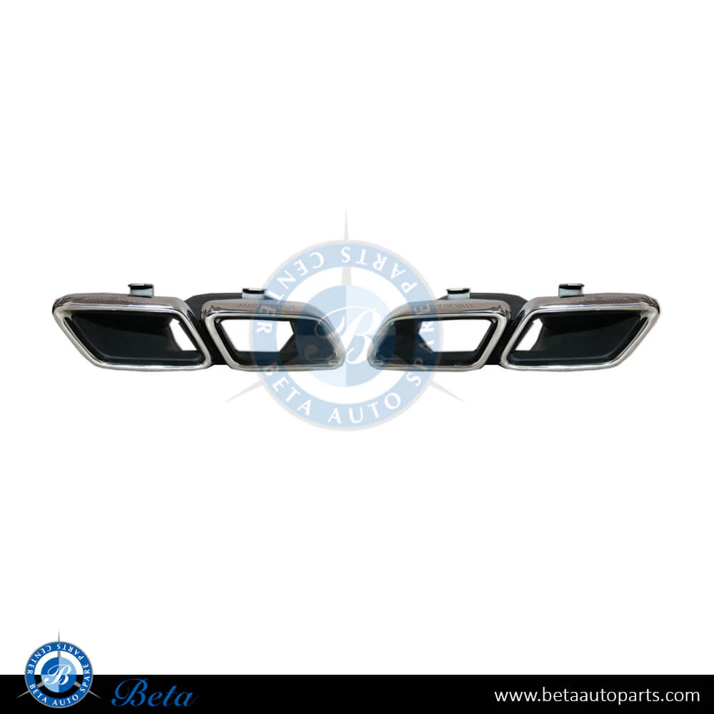 Mercedes W205 / W222 / C217 / W166 / C292 (2014-2020), Exhaust Tips AMG C63/GLE63/S63 (Silver), China, 2054900727 / 2054900827