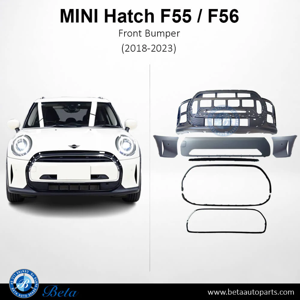 Mini Hatch F55 / F56 (2018-2023), Front Bumper with PDC, China, 51115A3C855 - Image 2