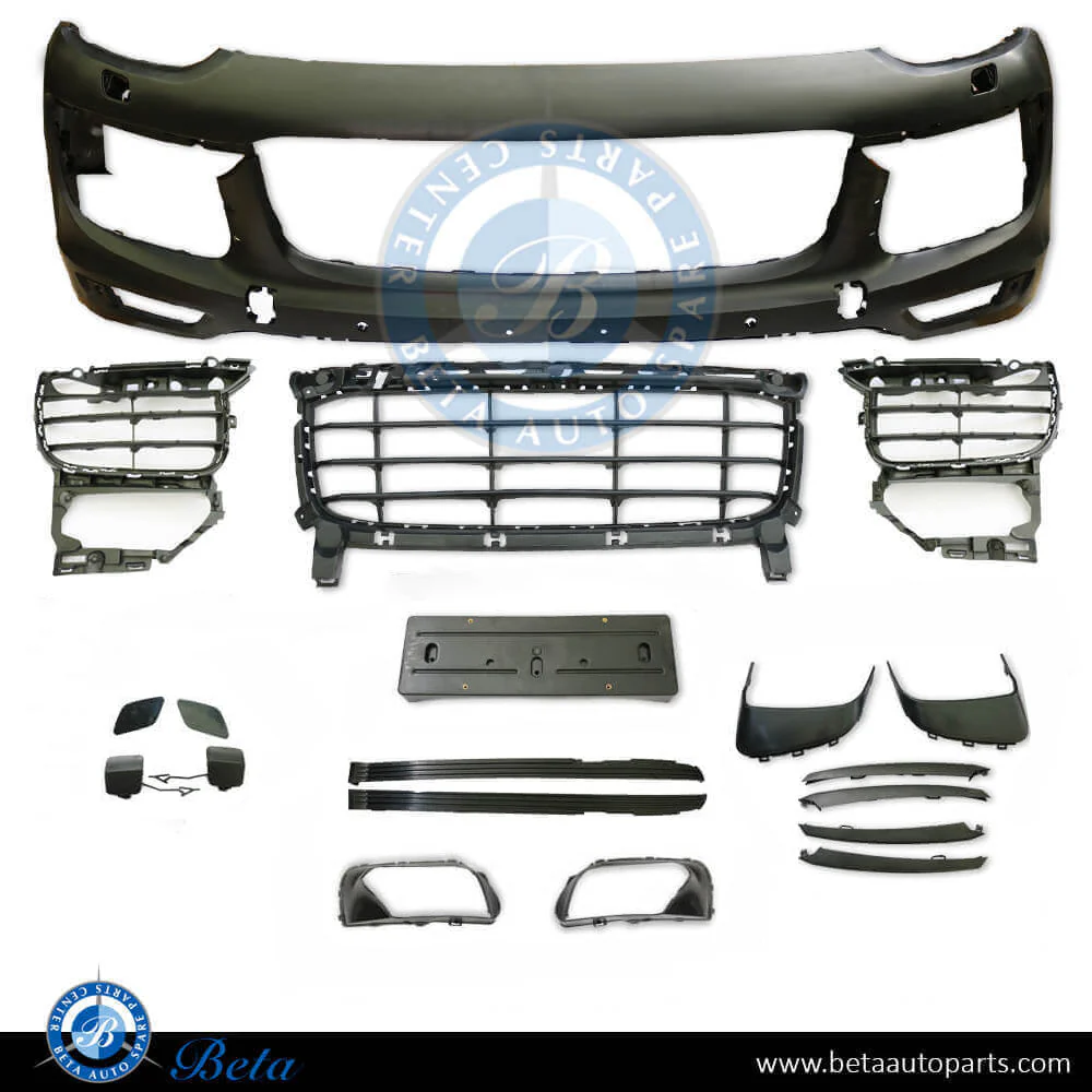 Porsche Cayenne GTS / Turbo (2015-2017), Front Bumper with PDC, China, 95850521752