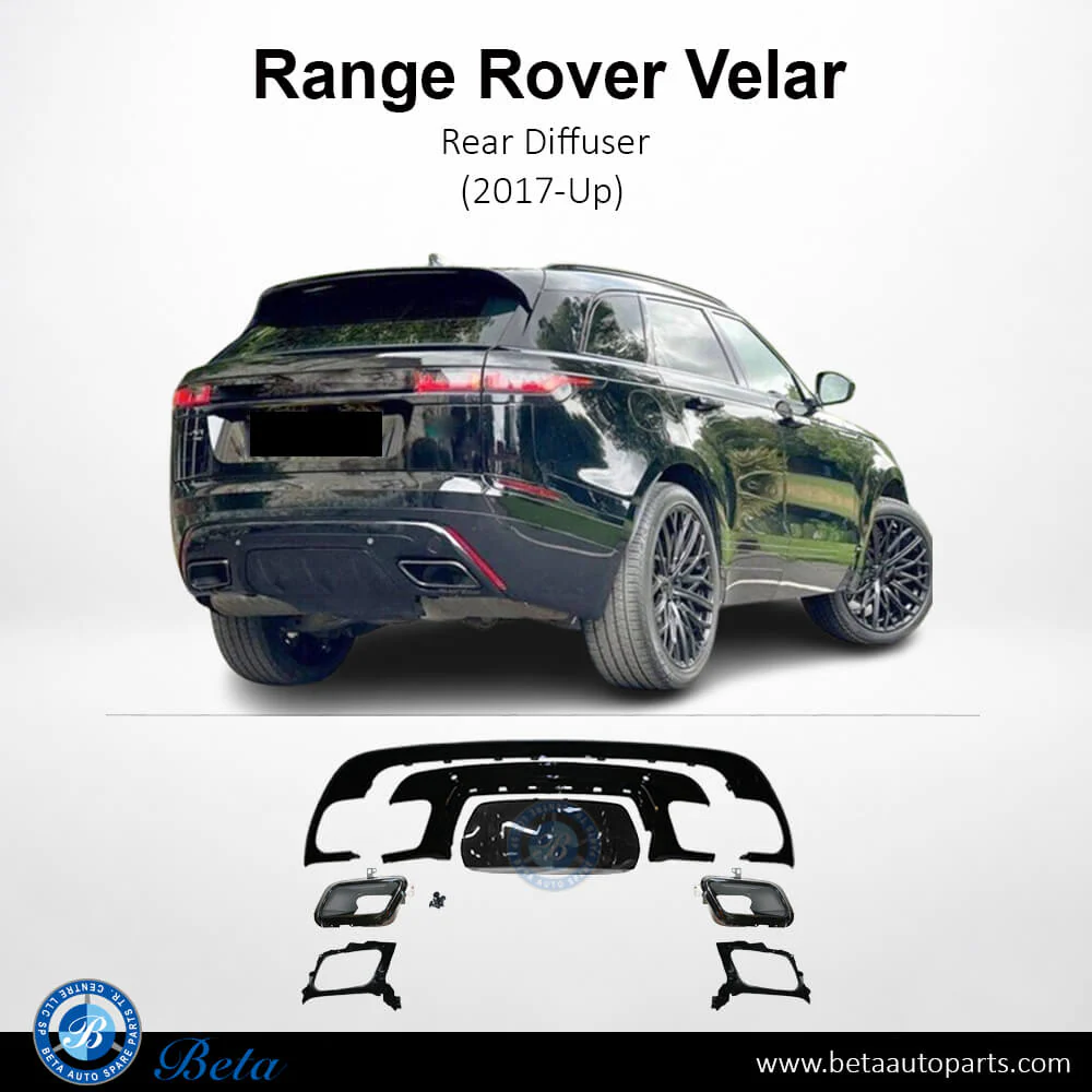 Range Rover Velar (2017-Up), Rear Diffuser R-Dynamic (Black), China - Image 2