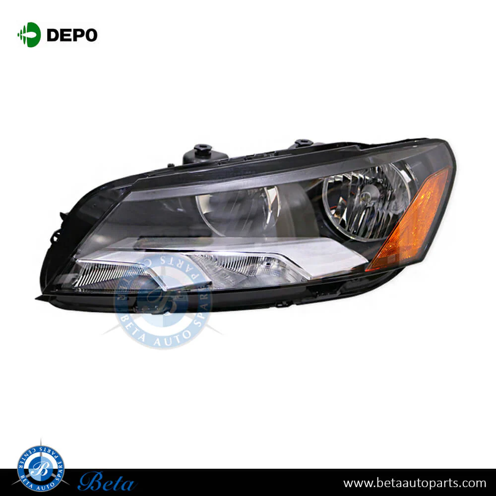 Volkswagen Passat (2011-2014), Headlamp Normal - USA Type (Left), Depo, 561941005A / 561941005D