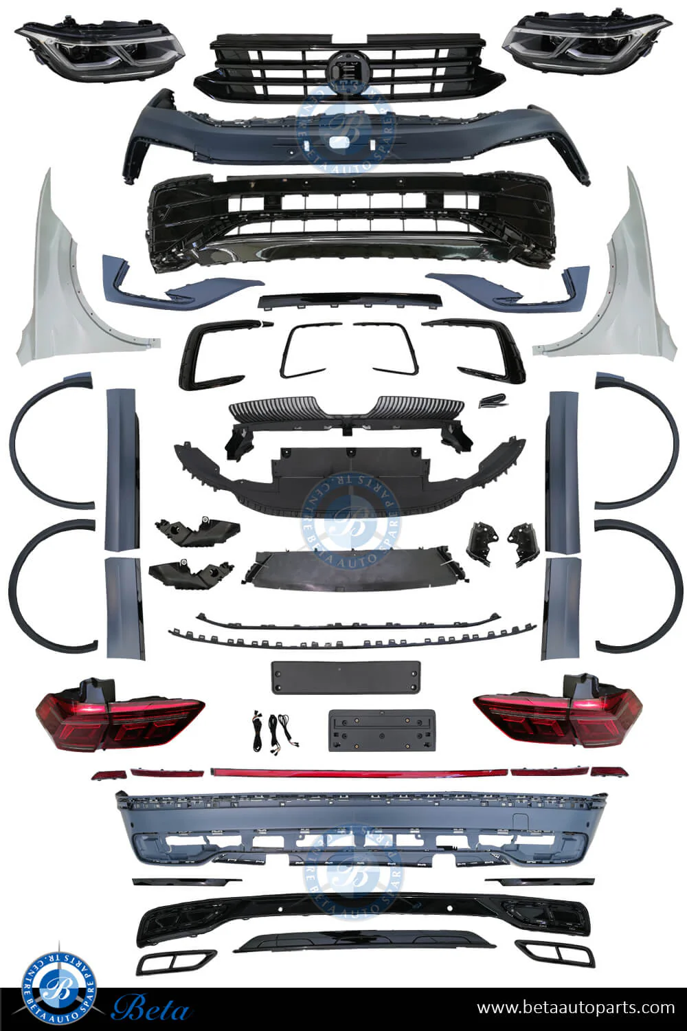 Volkswagen Tiguan (2017-2020), Body Kit Conversion Upgrade to 2021 R-Line Look, China - Image 3