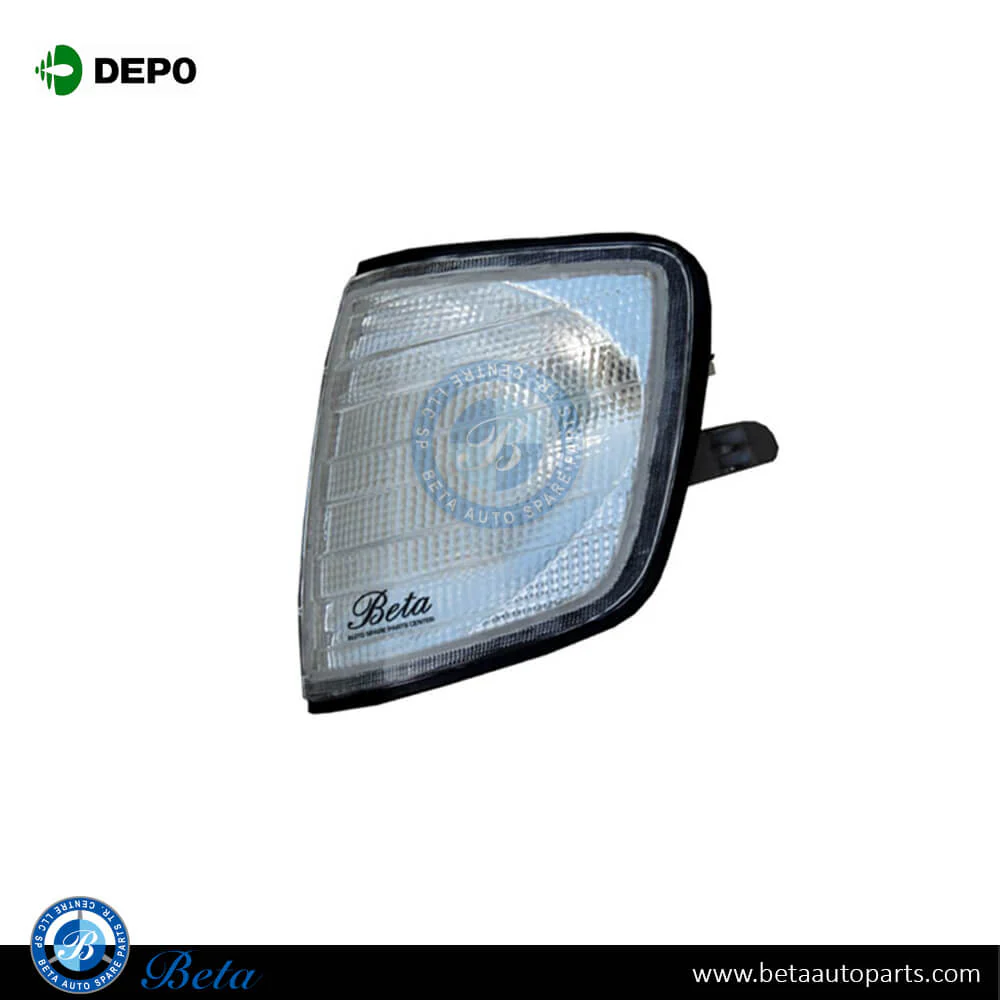Mercedes E-Class W124 (1986-1995), Corner Lamp without Socket - White (Left), Depo, 1248260943