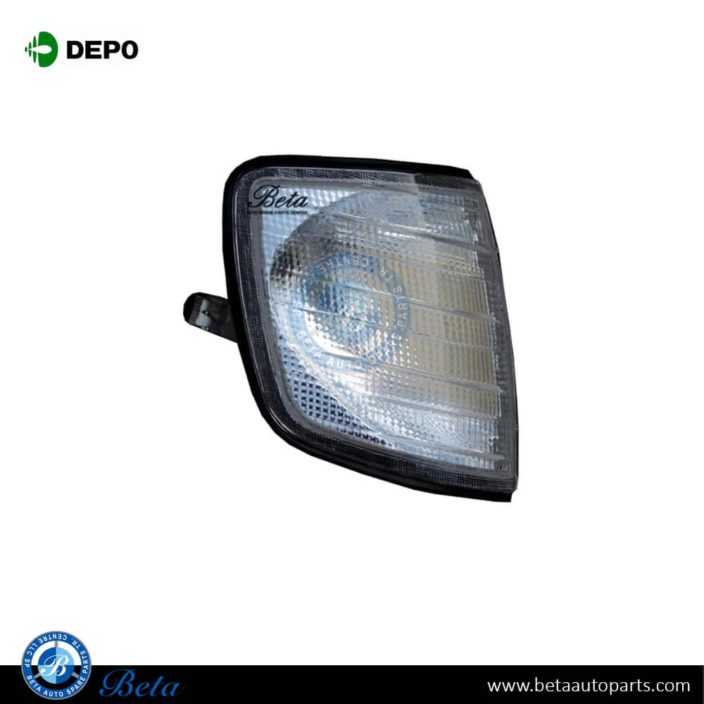 Mercedes E-Class W124 (1986-1995), Corner Lamp without Socket - White (Right), Depo, 1248261043