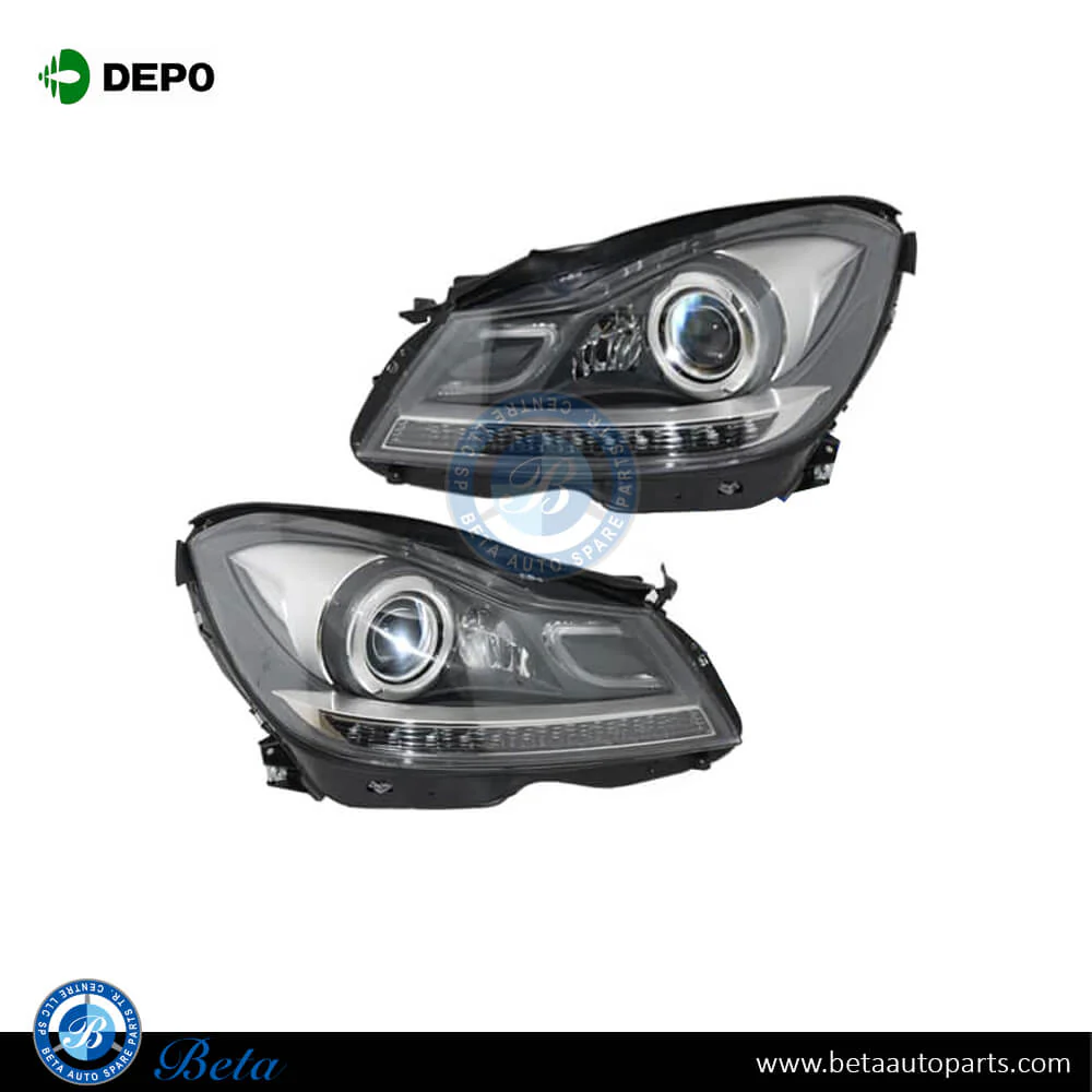 Mercedes C-Class W204 (2011-2014), Headlamp Upgrade to LED Look, Depo