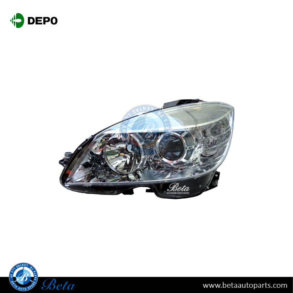 Mercedes C-Class W204 (2008-2010), Headlamp Normal (Left), Depo, 2048200561