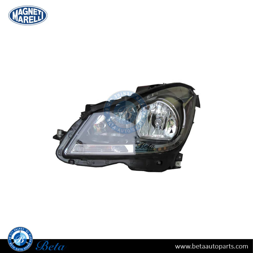 Mercedes C-Class W204 (2011-2014), Headlamp Normal - Black (Left), Magneti Marelli, 2048209559