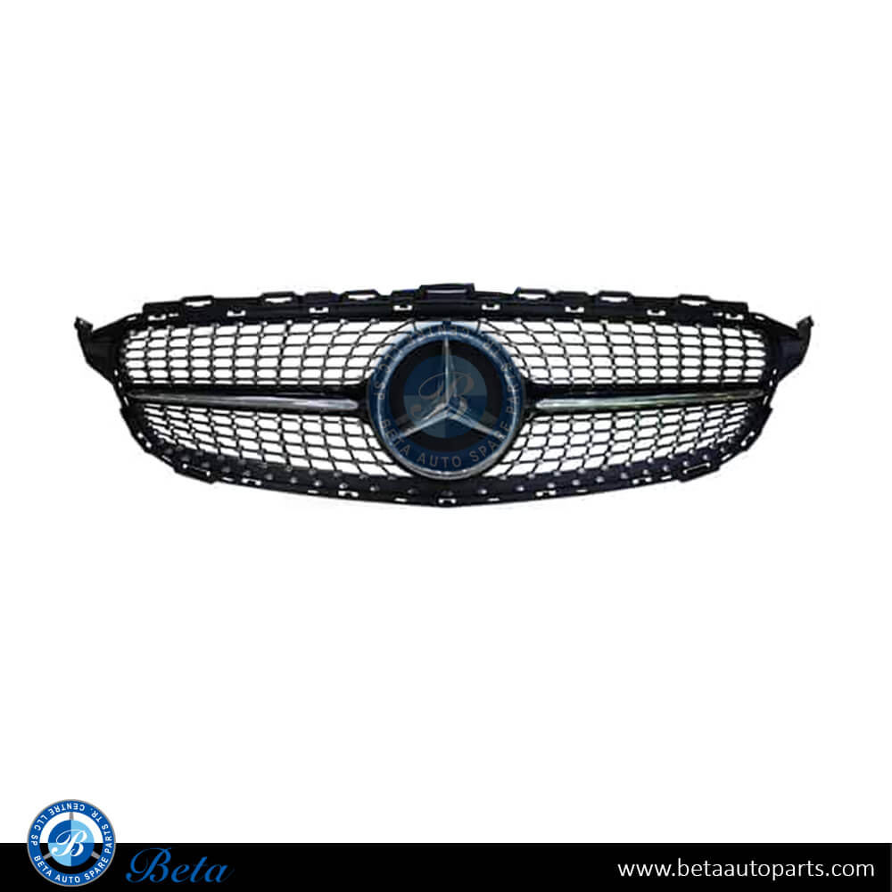 Mercedes C-Class W205 (2015-2018), Radiator Grille AMG Diamond Look (Black), China, 2058881260