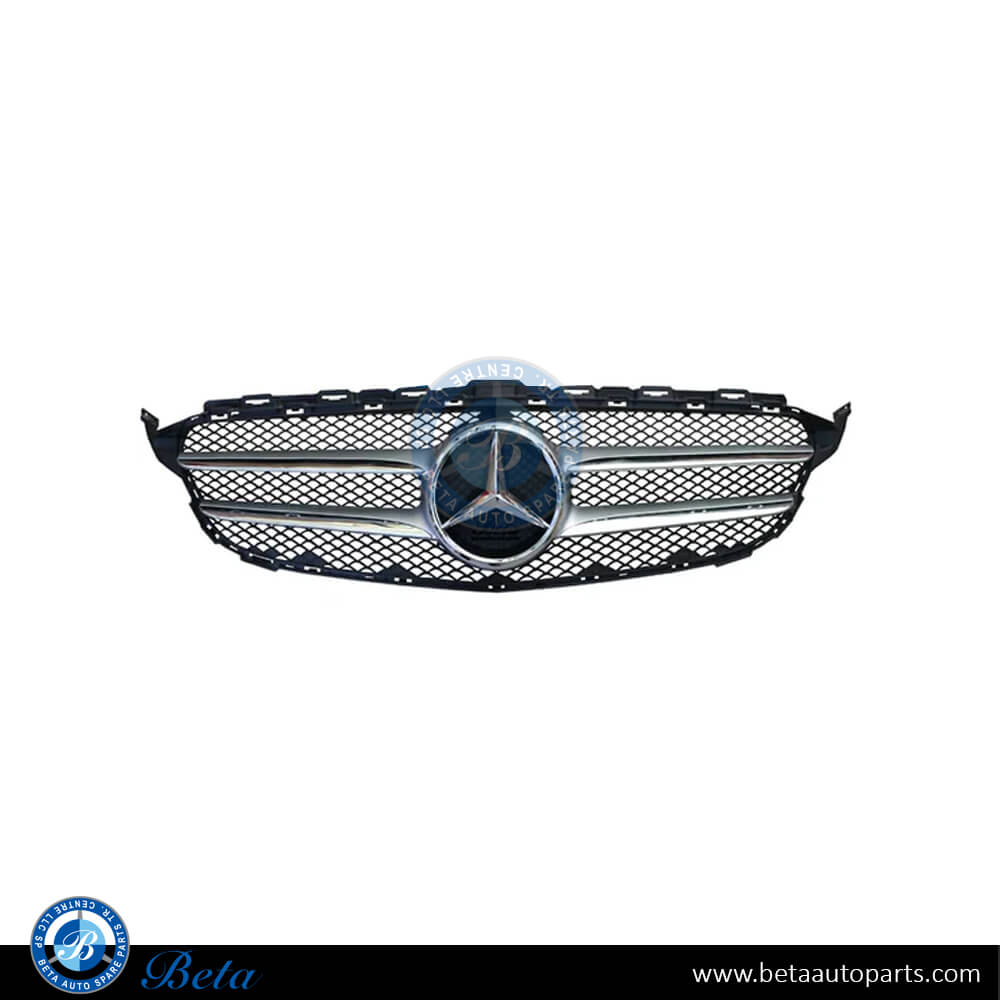 Mercedes C-Class W205 (2015-2018), Radiator Grille 2-Line without Camera Hole (Sport/Avantgarde), China, 2058880023