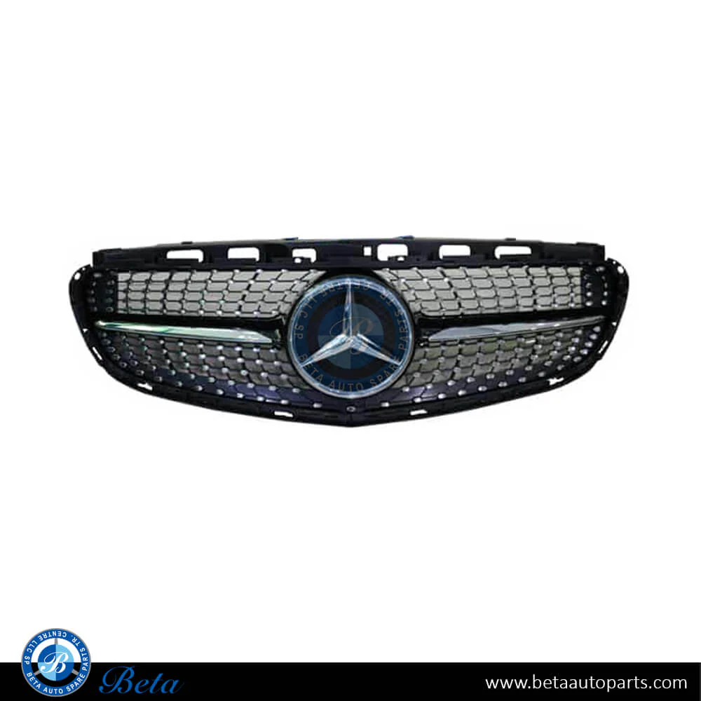 Mercedes E-Class W212 (2014-2016), Radiator Grille Diamond Look (Black), China, 2128881A60